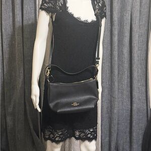 Coach Leather Crossbody CW390 Black Leather Shoulder Bag NWOT